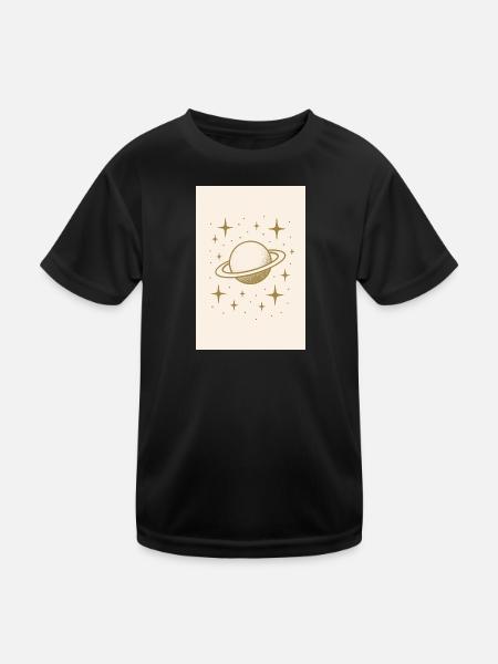 Stern - Kinder Funktions-T-Shirt - Schwarz