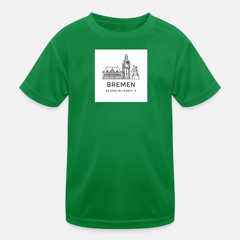 Silhouette d’art lineal de Brême T-shirt sport Enfant