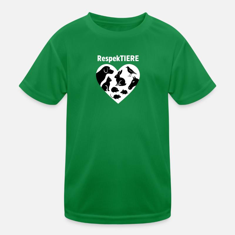 RespektTiere Herzsilhouette Kinder Funktions-T-Shirt