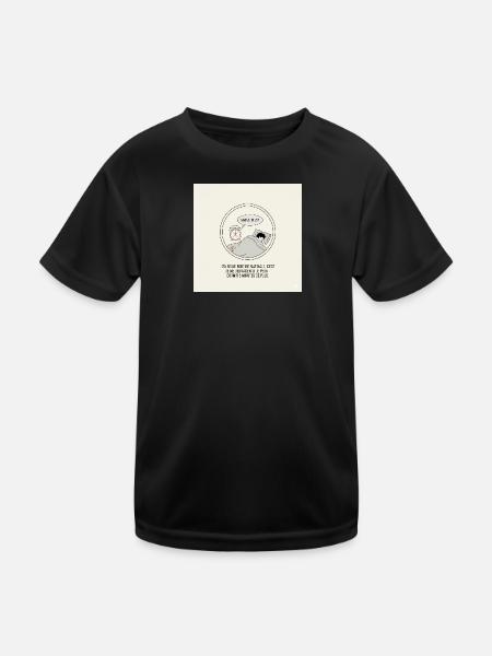 Noch 5 Minuten, wenn Sie aufwachen - Kinder Funktions-T-Shirt - Schwarz - Vorne
