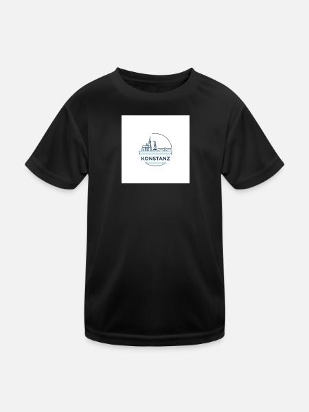 Constance Skyline Lake Constance Emblem - Kids Functional T-Shirt - black - Front