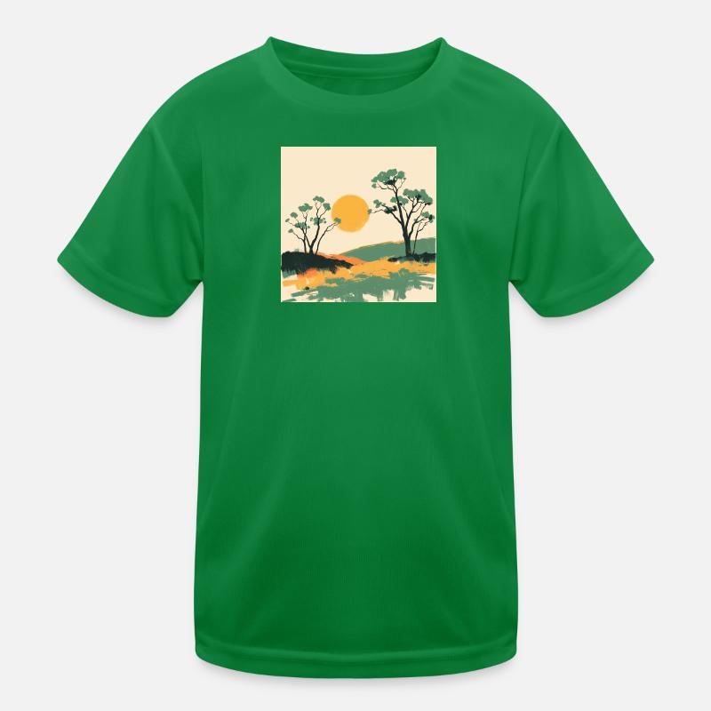 Horizon Solaire et Pins T-shirt sport Enfant