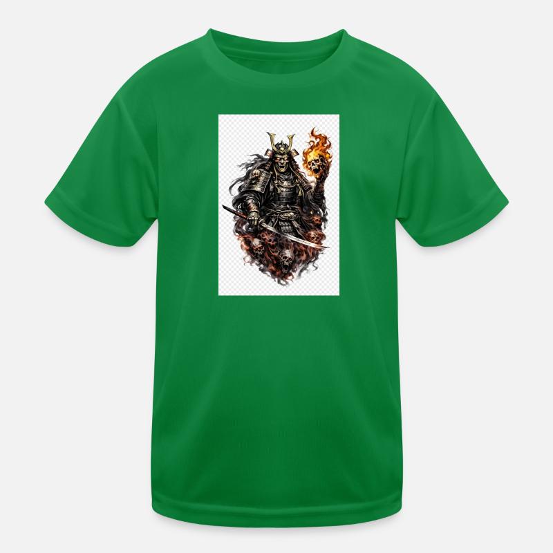 Flameskull Samurai Kids Functional T-Shirt