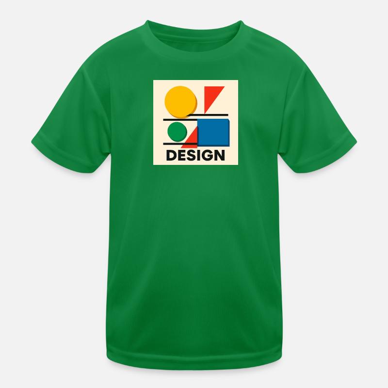 Geometry Bauhaus Colorful Composition Kids Functional T-Shirt