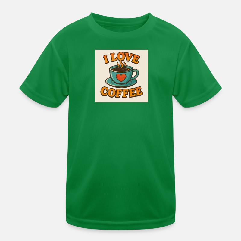 Tasse d’amour au café T-shirt sport Enfant