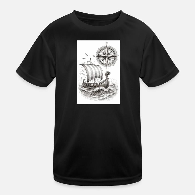 Navire à voile Compass Viking T-shirt sport Enfant