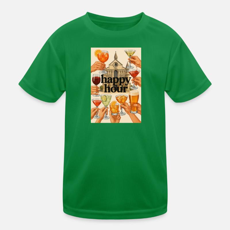 Happy_Hour_Collage Kinder Funktions-T-Shirt