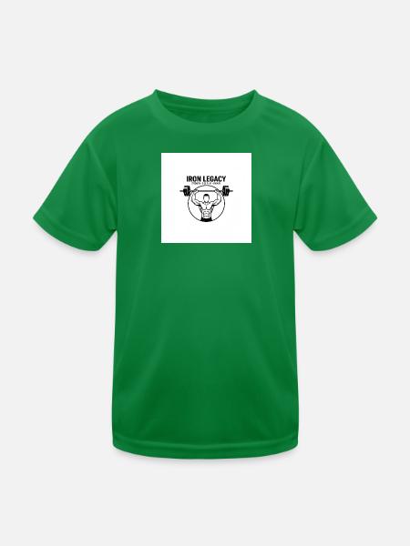 IRON_LEGACY GYM - Kids Functional T-Shirt - kelly green - Front