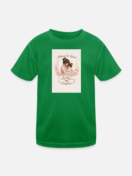 Mutter Tochter  - Kinder Funktions-T-Shirt - Kelly Green - Vorne
