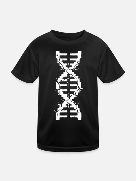 Mutation de l’hélice de l’ADN détruit - T-shirt sport Enfant - noir - Devant