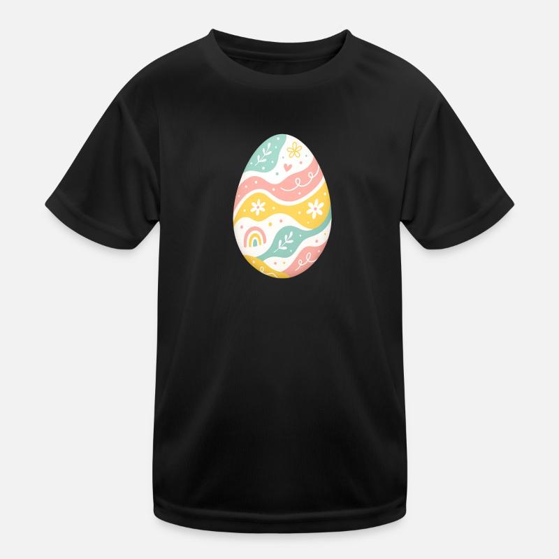 Pastell Osterei Muster Kinder Funktions-T-Shirt
