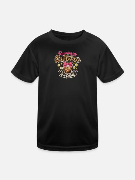 KaffeeKrise Patch: Koffein Humor Morgenmuffel - T-shirt sport Enfant - noir - Devant