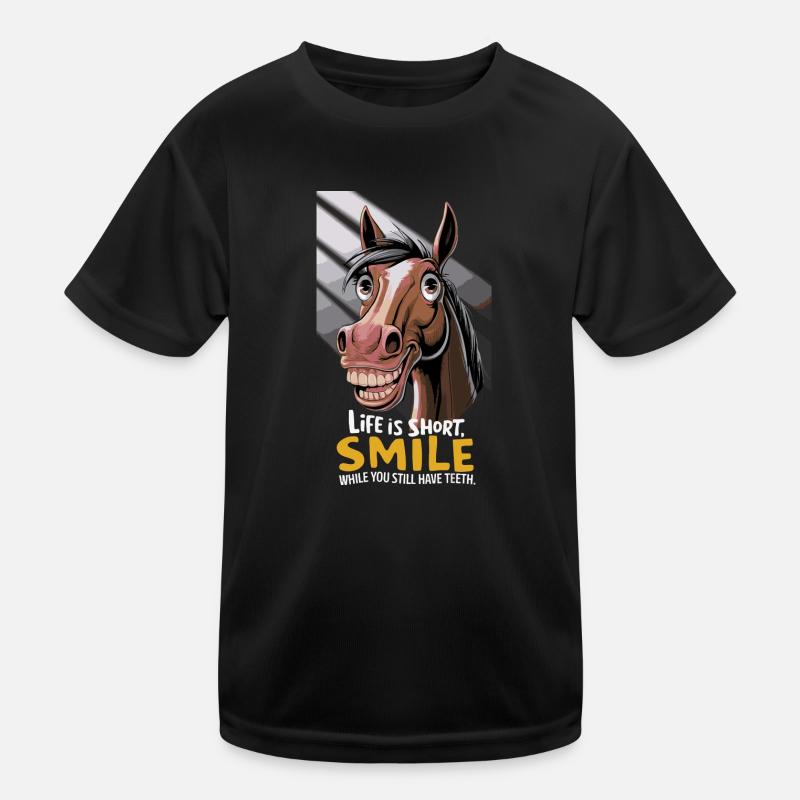 Life is short, smile while you still have teeth Kids Functional T-Shirt