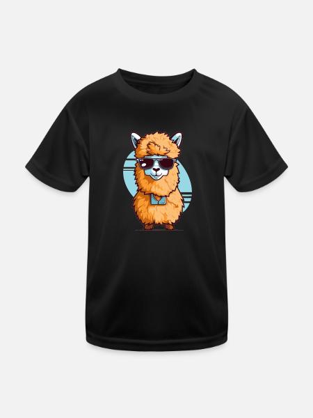 Alpaga doux - T-shirt sport Enfant - noir - Devant