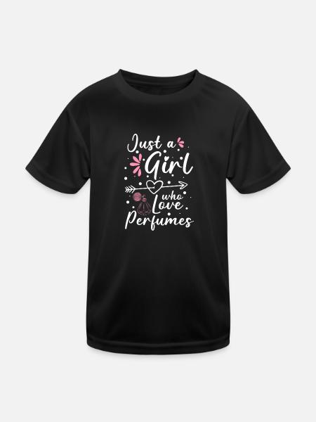 parfum odeur parfumerie luxe - T-shirt sport Enfant - noir - Devant