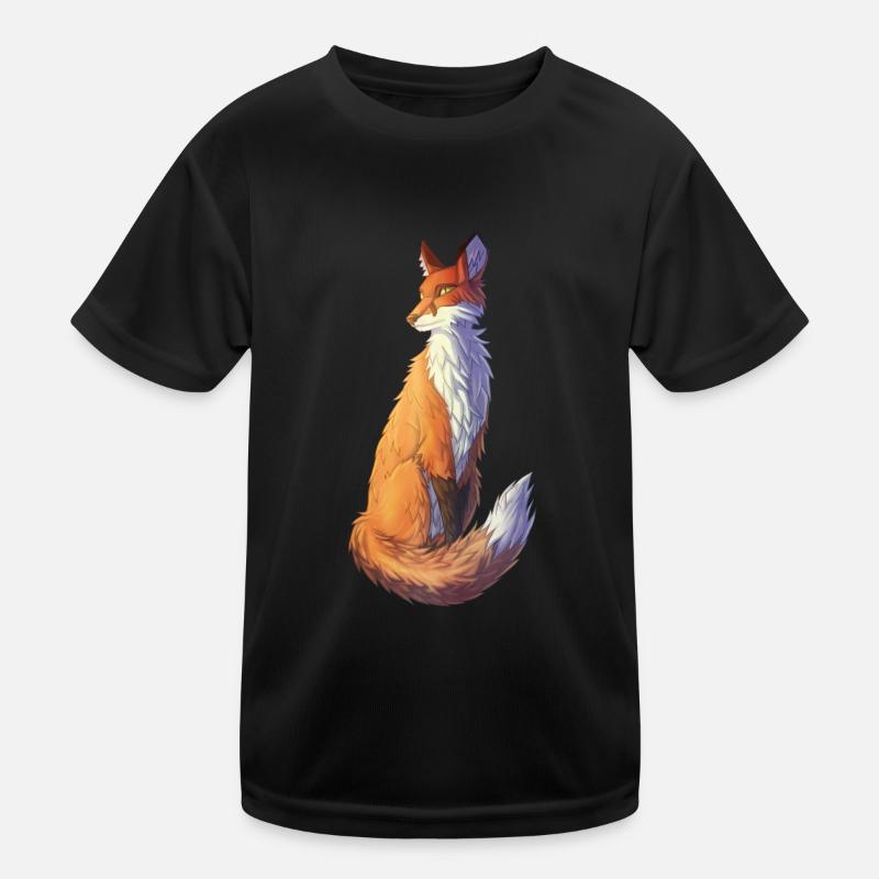 Comic Fox - Kids Functional T-Shirt - black