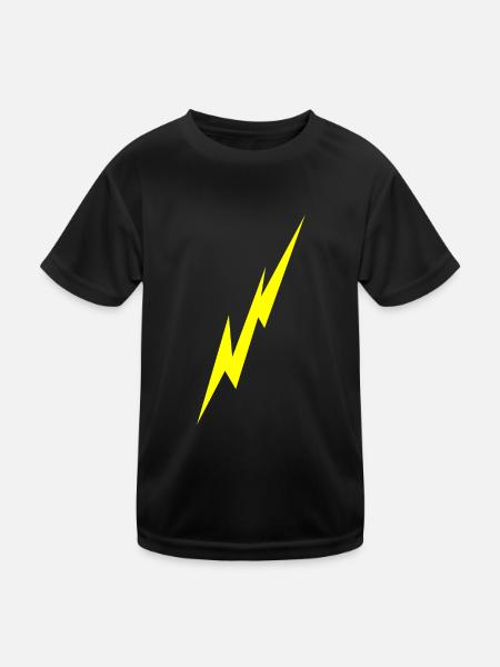 Blitz - Kinder Funktions-T-Shirt - Schwarz - Vorne