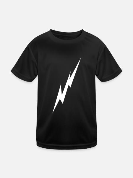 Blitz - Kinder Funktions-T-Shirt - Schwarz - Vorne