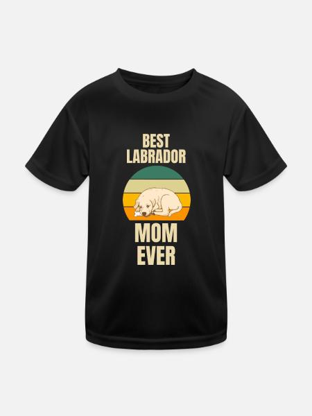 Meilleure Labrador Mama jamais Retro Labrador - T-shirt sport Enfant - noir - Devant