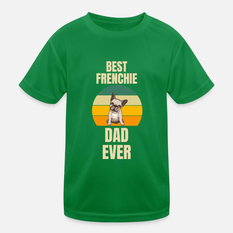 Chiens Retro Frenchie Papa T-shirt sport Enfant