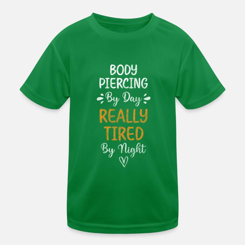 Piercing Stechen Körperschmuck Stecker Kinder Funktions-T-Shirt
