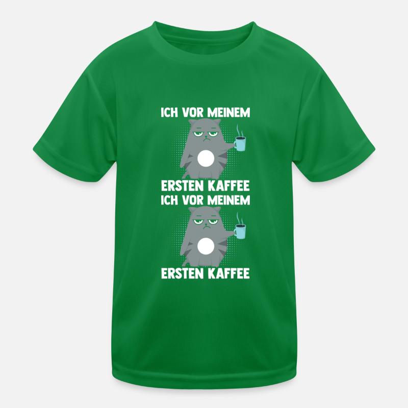 Chat avant mon premier café T-shirt sport Enfant