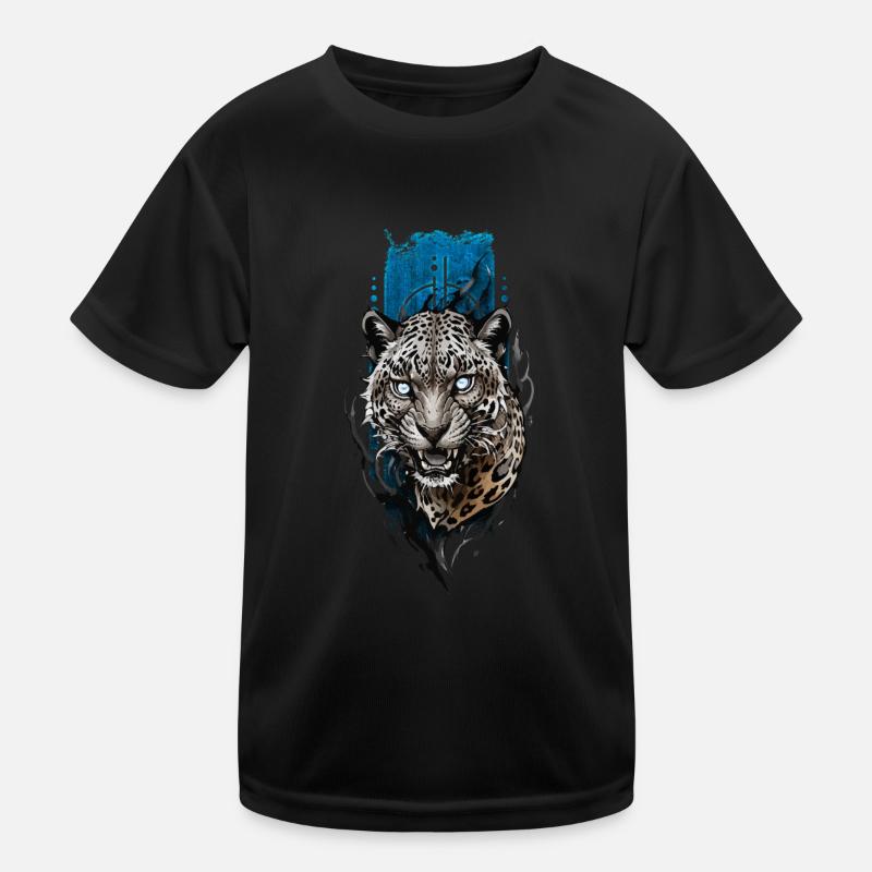 Blauäugiger Jaguar: Mystische Wildnis Kinder Funktions-T-Shirt