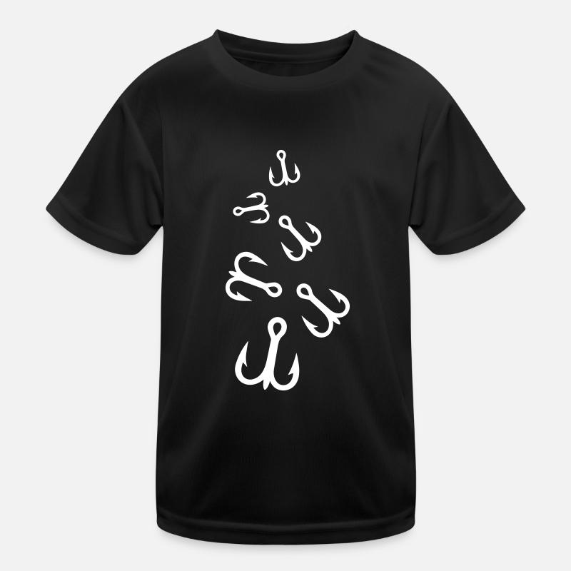 Fishing Hook Drilling Kids Functional T-Shirt
