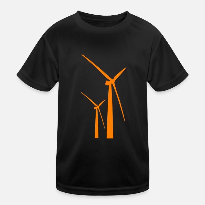 windmill windmill wind turbine windrad39 Kids Functional T-Shirt