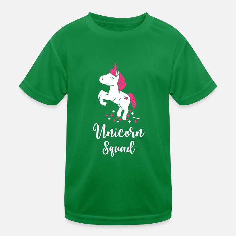 Unicorn Squad - Team Einhorn - Glitzer - Geschenk Kinder Funktions-T-Shirt