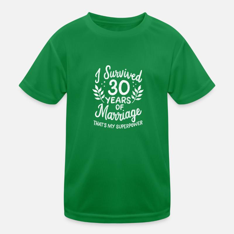 30e anniversaire de mariage a survécu à 30 ans T-shirt sport Enfant