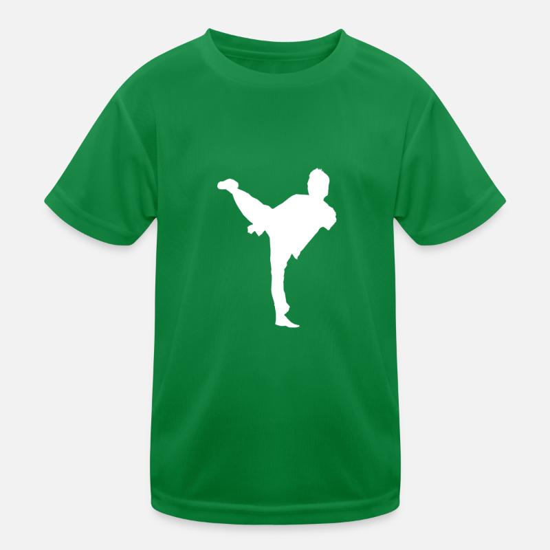 Bruce Lee White Shadow Side Kick Kinder Funktions-T-Shirt
