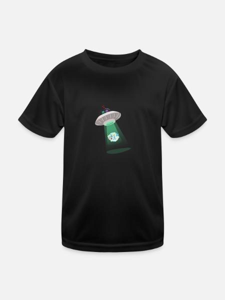 Alien abduction - Kids Functional T-Shirt - black - Front