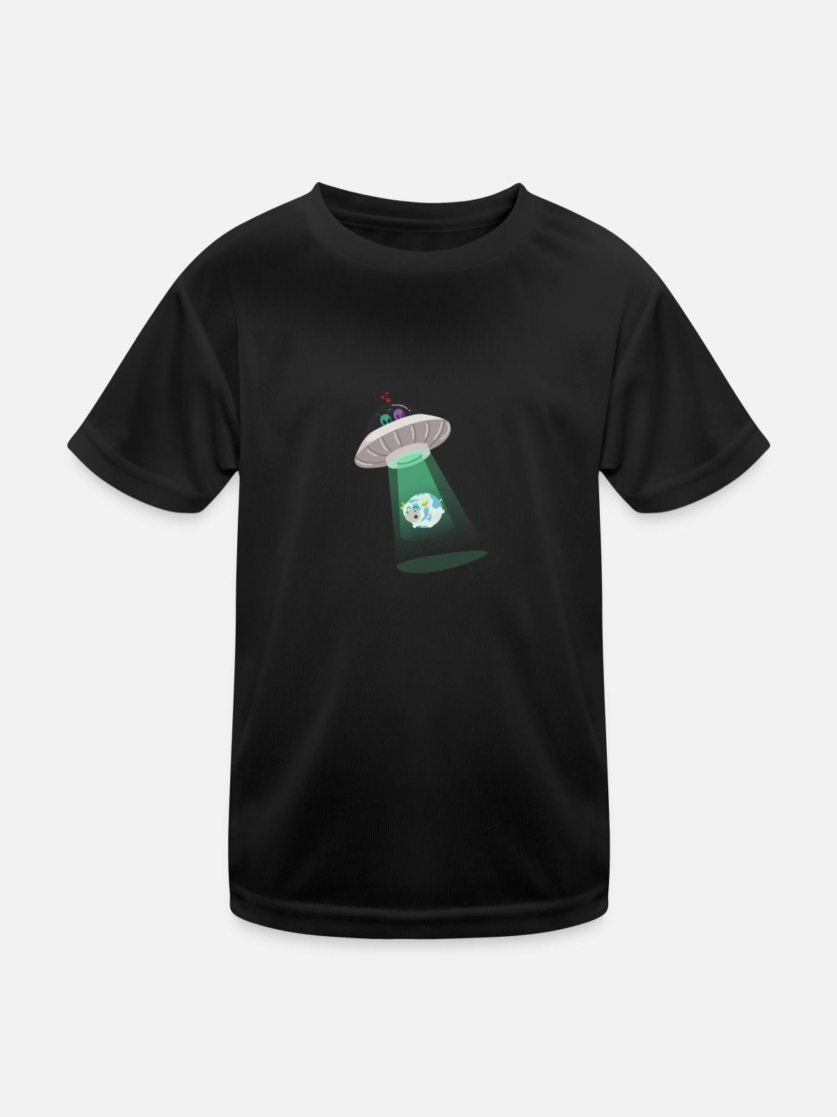 Alien abduction - Kids Functional T-Shirt - black - Front