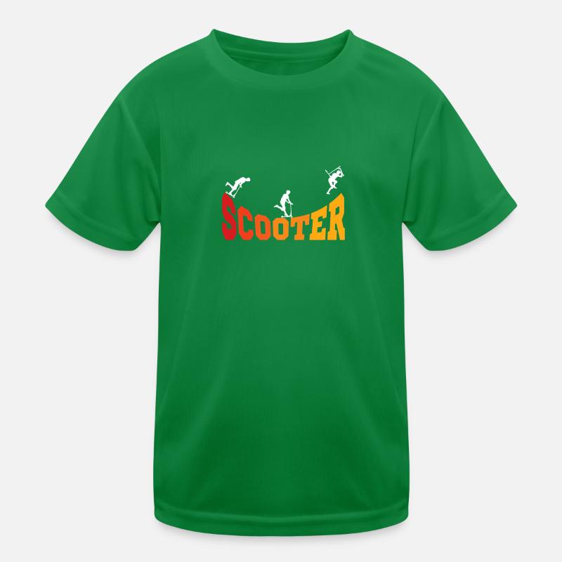 Scooter Roller Stunt Tretroller Jungen Kinder Funktions-T-Shirt