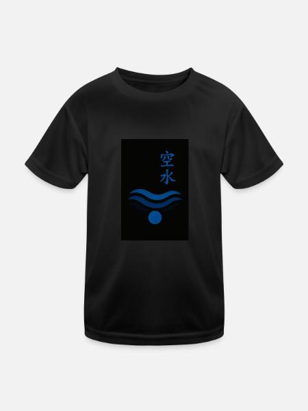 Blue Shell - Kinder Funktions-T-Shirt - Schwarz - Vorne