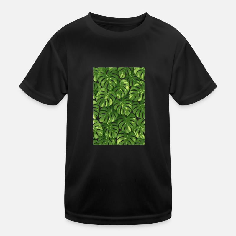 Monstera - Kids Functional T-Shirt - black