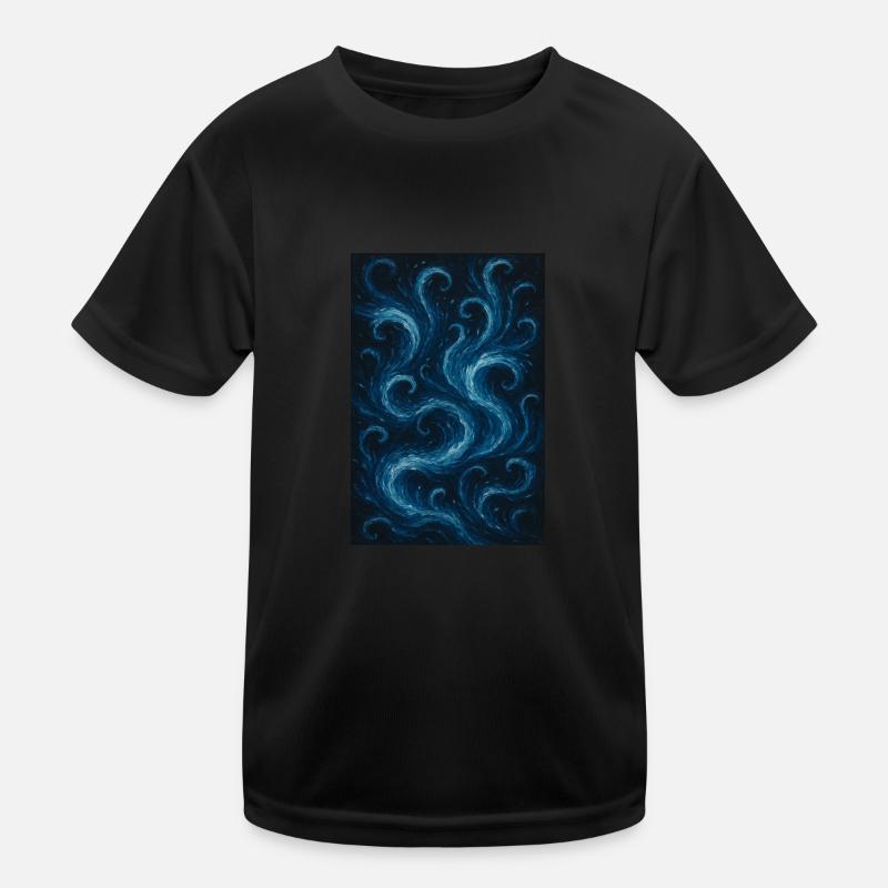Blauer Wasserwirbel Kinder Funktions-T-Shirt
