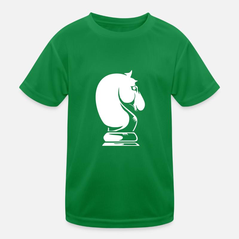 Schach Springer Pferd Schachbrett Kinder Funktions-T-Shirt