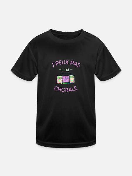 J peux pas j ai Chorale - T-shirt sport Enfant - noir - Devant