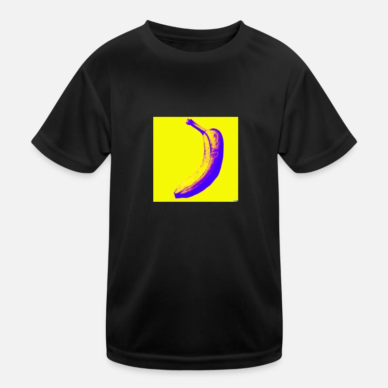 Pruple/Yellow Banana Kinder Funktions-T-Shirt