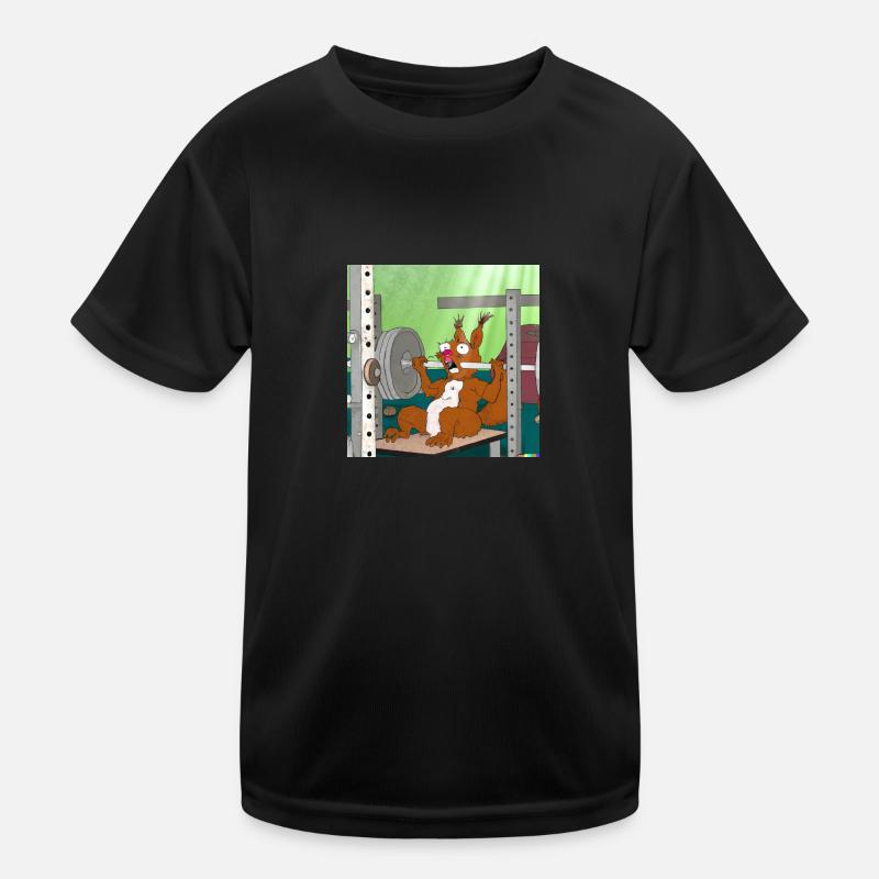SQRRLD - Squirrel's Bench Press Accident Kinder Funktions-T-Shirt