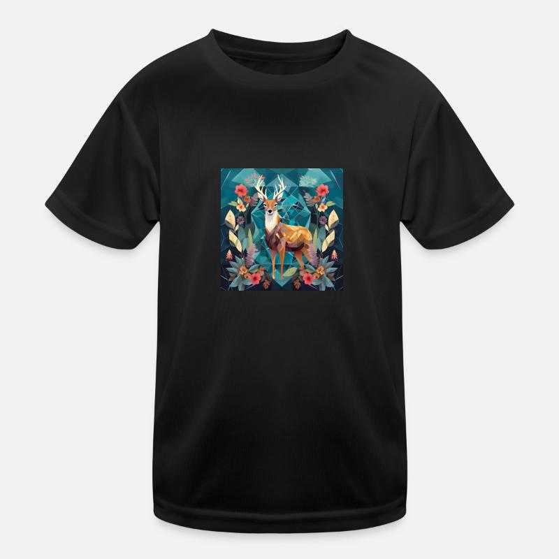 Nature's Geometry - Kids Functional T-Shirt - black