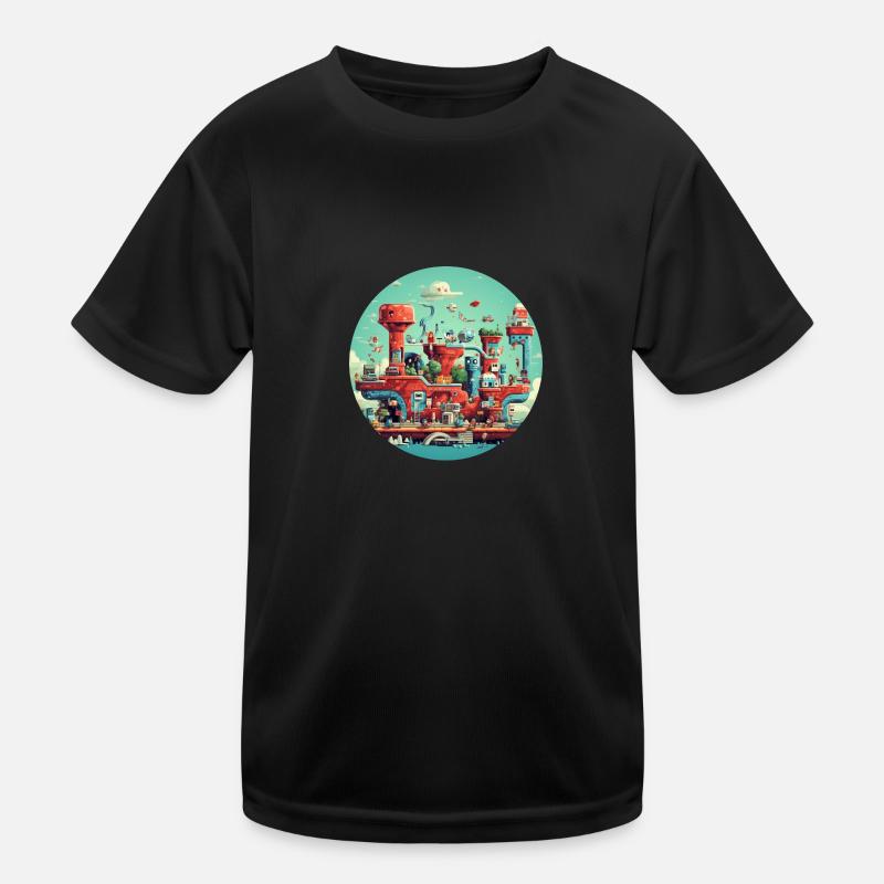 Jeu vidéo rétro nostalgique T-shirt sport Enfant