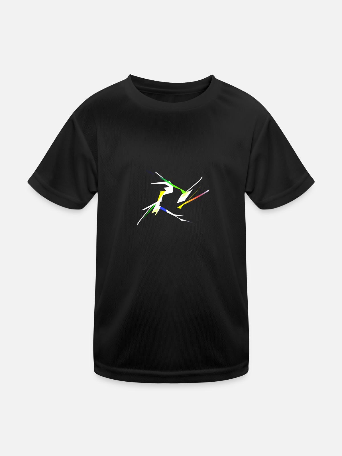 Modern Art - Kinder Funktions-T-Shirt - Schwarz - Vorne