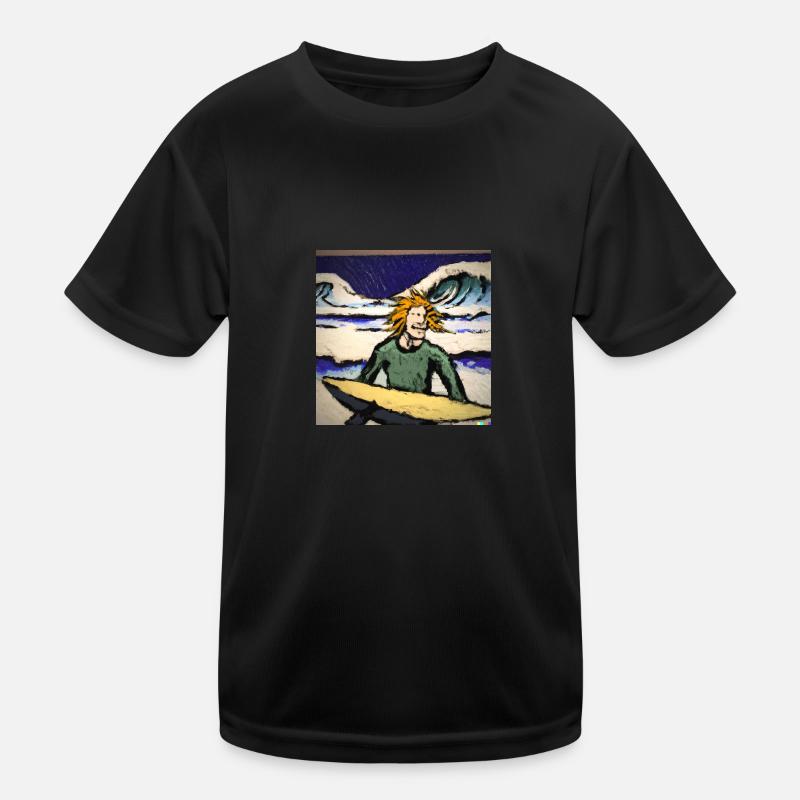 Van Gogh Surfer Meer Kinder Funktions-T-Shirt