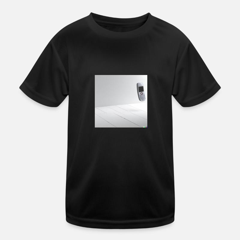Minimal Cell - Kinder Funktions-T-Shirt - Schwarz