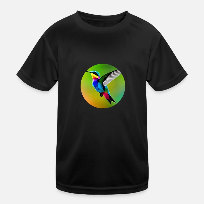 Kolibri - Polygon Kinder Funktions-T-Shirt