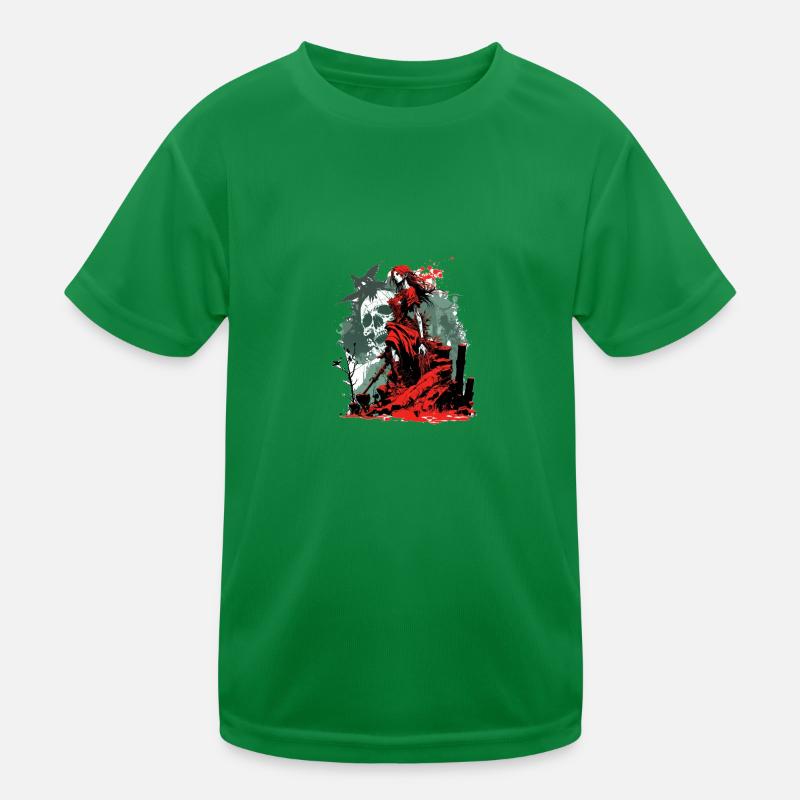 Red Witch Kids Functional T-Shirt