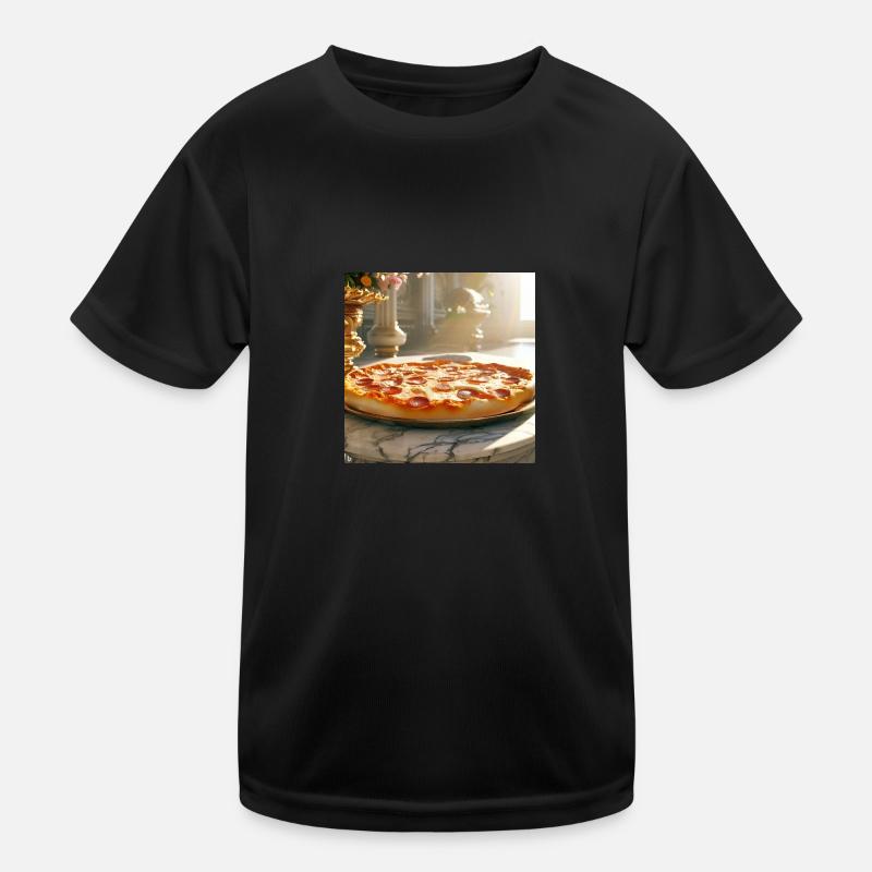 Pizza Lover Flavour - Kinder Funktions-T-Shirt - Schwarz